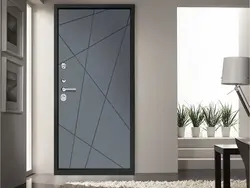 Modern design of the entrance door to the apartment