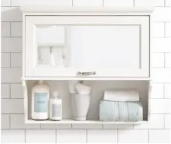 Wall cabinet in the bathroom photo