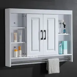 Wall cabinet in the bathroom photo