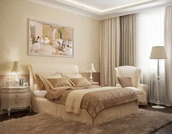 Bedroom design in warm colors wallpaper