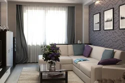 Corner living room design photo