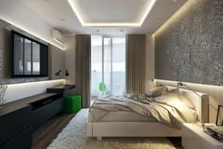 Bedroom design with a balcony in the wall