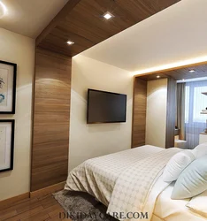 Дизайн спальни с балконом в стене