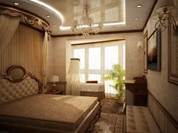 Divarda balkonlu yataq otağı dizaynı