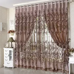 Tulle and curtains for the bedroom modern design