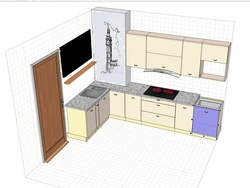 D kitchen layout photo