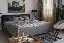 Bedspread in the bedroom interior