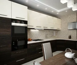 Black And Brown Kitchen Design