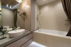 Gray beige bathroom design