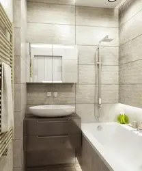 Gray beige bathroom design