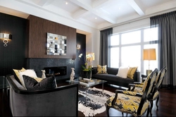 Color Combinations In The Living Room Interior Black