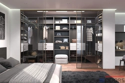 Interiors of one-room apartments with dressing rooms