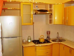 Photo of kitchens in Khrushchev 6 sq.m. with furniture