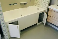 Жылжымалы ванна экранының фотосуреті