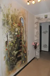 Paintings In A Small Hallway Interior