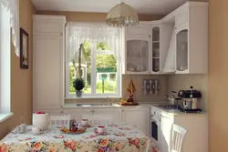 Kitchen interior in a house with a small window