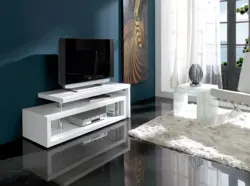 Bedside Tables In The Living Room For TV In A Modern Style Photo