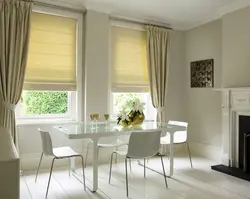 Roller Blinds In The Living Room Interior