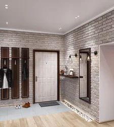 Photo of a hallway in a modern brick style