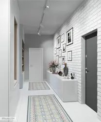 Photo of a hallway in a modern brick style