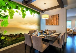 Photo Wallpaper Increases The Space In The Kitchen
