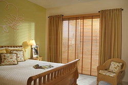 Curtains With Blinds In The Bedroom Interior