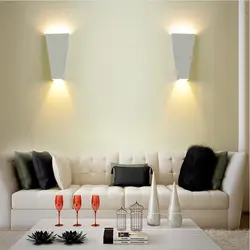 Wall lamps in the living room photo modern