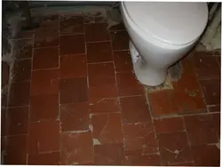 Bathroom floor renovation photo
