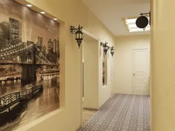 Koridorda foto fon rasmi dizayni fotosurati