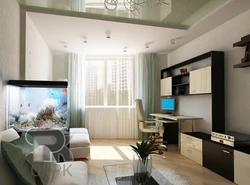 Design Of 1 Room Apartment With Balcony Photo