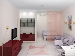 Design of 1 room apartment with balcony photo