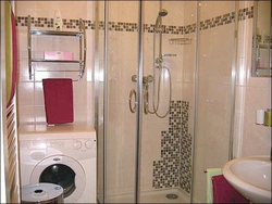 Design of a bath with toilet and shower in Khrushchev photo