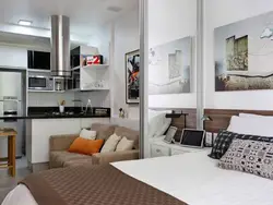 Apartment design kitchen studio bedroom