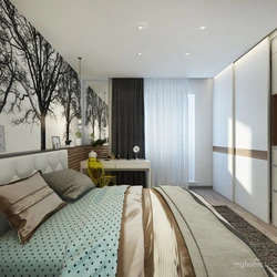 Bedroom interior in a two-room apartment