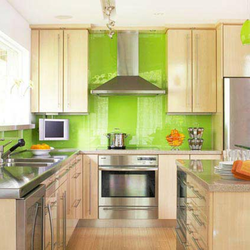 Kitchen design green apron