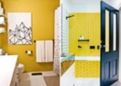 Bathroom Design Yellow And Blue