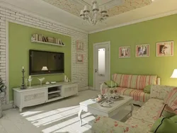 Wallpaper Pistachio Living Room Photo