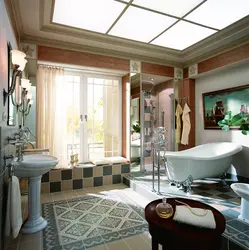 Итальяндық стильдегі ванна бөлмесінің фотосы