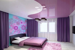 Тканевый потолок в спальне фото