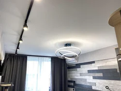 Fabric ceiling in the bedroom photo