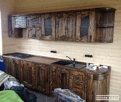 DIY plank kitchen photo