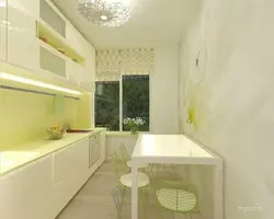 Long Kitchen With Balcony Photo