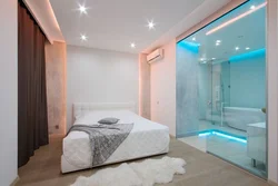 Photo Of Bedroom And Bathroom Interior