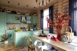 Wooden House Kitchen Room Design
