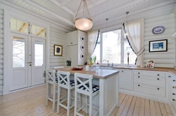 Дизайн комнат кухни деревянного дома