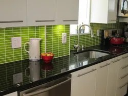 Kitchen Design With Green Tiles