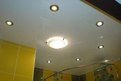 Photo Of Suspended Ceilings With Spotlights In The Bathroom