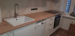 Skif white countertop in the kitchen photo