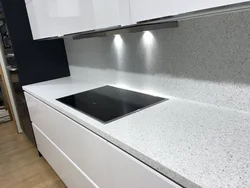 Skif white countertop in the kitchen photo