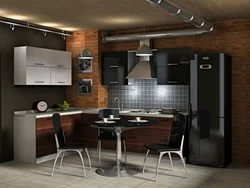 Loft kitchens in the interior corner